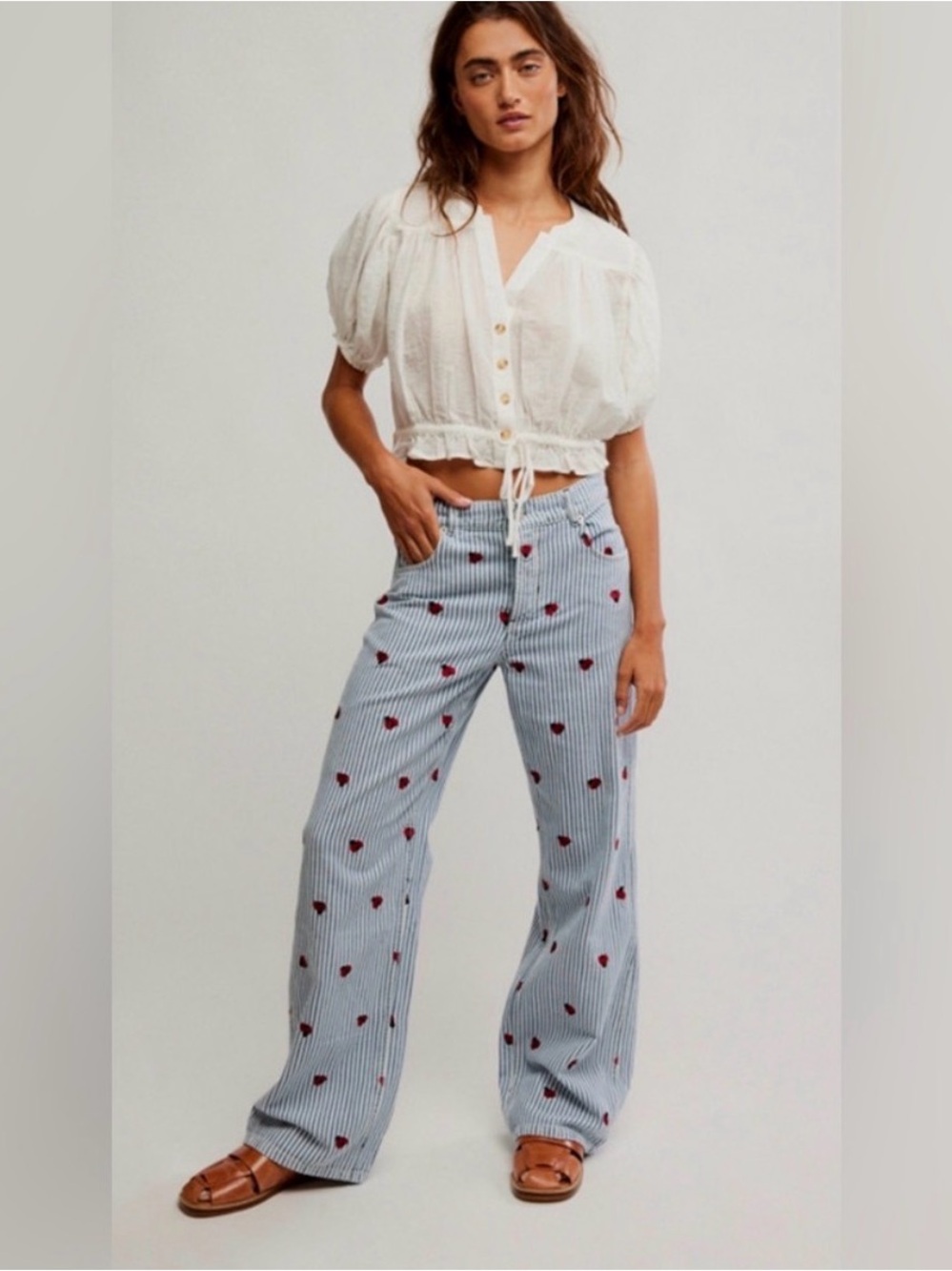 Free People bugged out straight leg jeans
